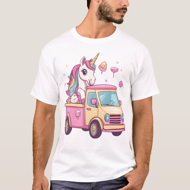 Camiseta Caminhão de Sorvete Unicórnio (1) (Frente)