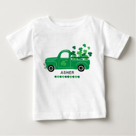 Camiseta Caminhão de Trevo do Dia de São Patrício Nome Pers