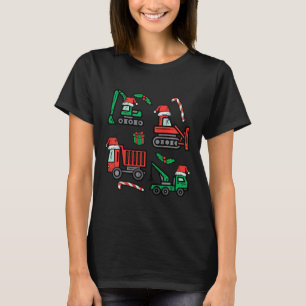 Camiseta Caminhão de Veículos de Construção de Natal para C