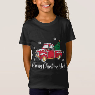 Camiseta Caminhão de Vintage Vermelho com Cristo de Feliz d
