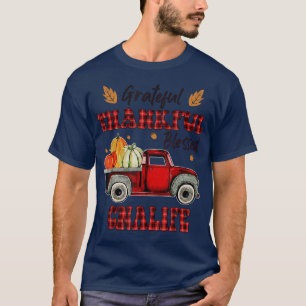 Camiseta Caminhão de Xadrez Vermelha CNA Vida Graças a Deus