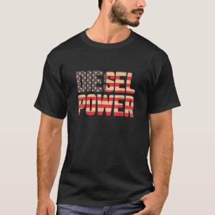 Camiseta Caminhão Diesel Shirt American Flag Diesel Power T