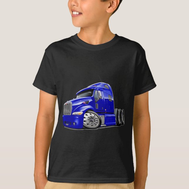 Camiseta Caminhão do azul de Peterbilt (Frente)