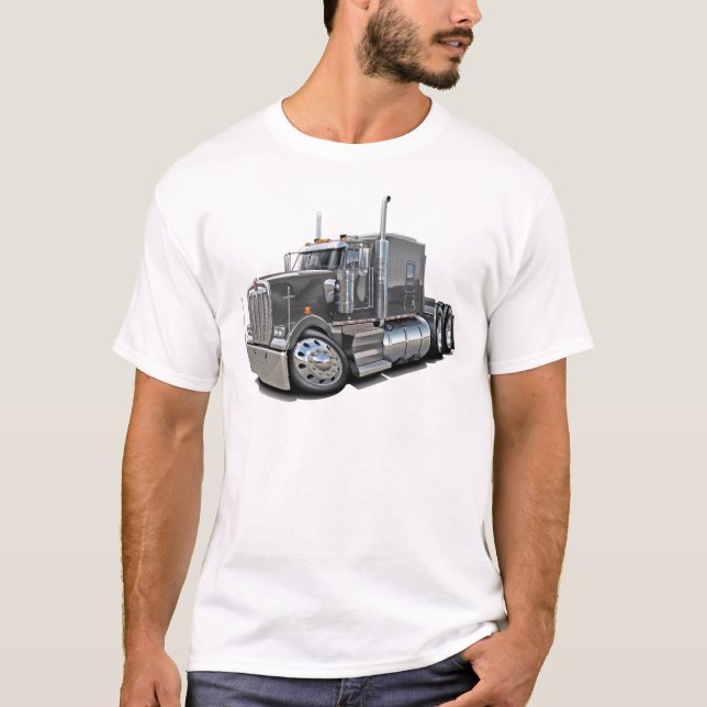 Camiseta Caminhão do cinza de Kenworth w900 (Frente)