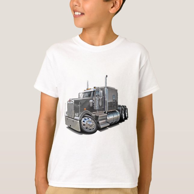 Camiseta Caminhão do cinza de Kenworth w900 (Frente)