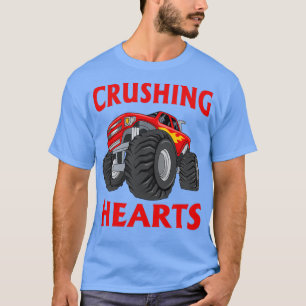 Camiseta Caminhão do Monstro do Coração com Esmagamento do 