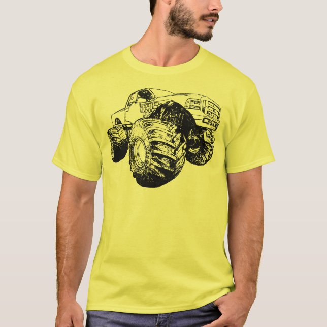 Camiseta Caminhão do Monstro Negro (Frente)