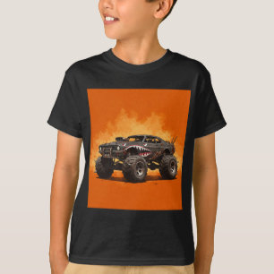 Camiseta Caminhão do Monstro Negro, por Natasha, nós