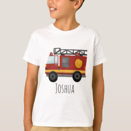Camiseta Caminhão e nome do motor de incêndio de bombeiro