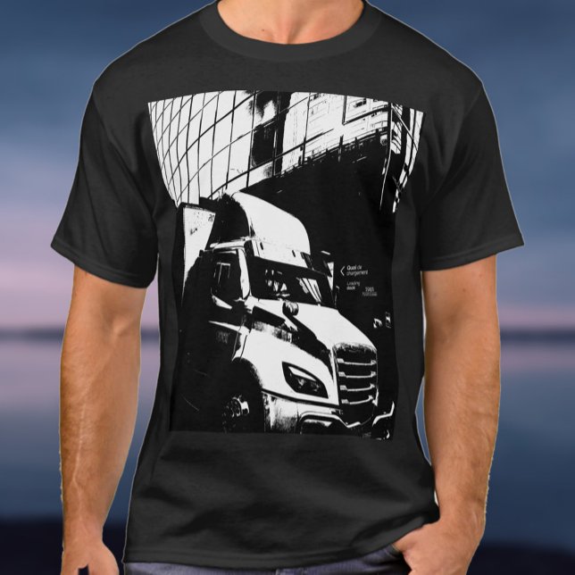 Camiseta Caminhão em Montreal, Canadá. Driver de caminhão (Criador carregado)