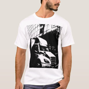 Camiseta Caminhão em Montreal Canadá. Motorista de caminhão