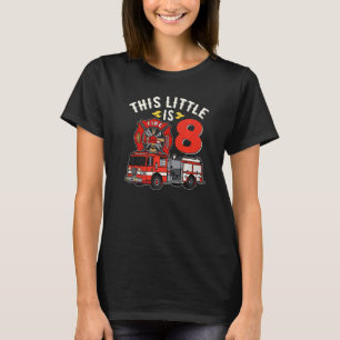 Camiseta Caminhão-Fogo de Festa de aniversário 8 Anos