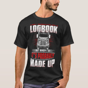 Camiseta Caminhão Funny Trucker Logbook Drick - Trator Trai