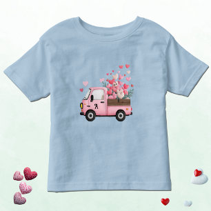 Camiseta Caminhão Kawaii do Dia dos Namorados com Monograma