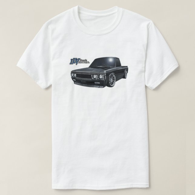 Camiseta Caminhão Luv Slammed Clássico em Preto (Frente do Design)