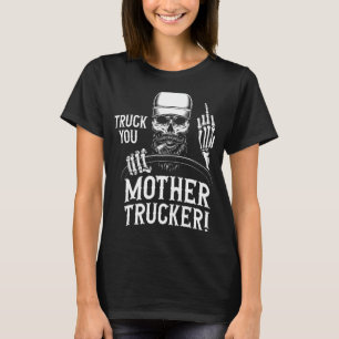 Camiseta Caminhão, Mãe Trucker! Motorista de caminhão engra