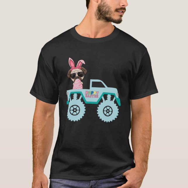 Camiseta Caminhão Monstrado Monstro do Dragão com páscoa (Frente)