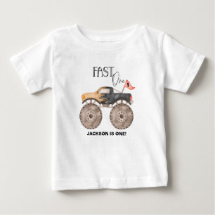 Camiseta Caminhão monstro 1º aniversário Fast ONE crianças