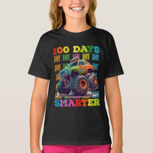 Camiseta Caminhão Monstro 100 Dias Mais Inteligente Escola 