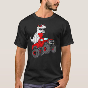 Camiseta Caminhão Monstro Andante do Rex do Dia dos Namorad