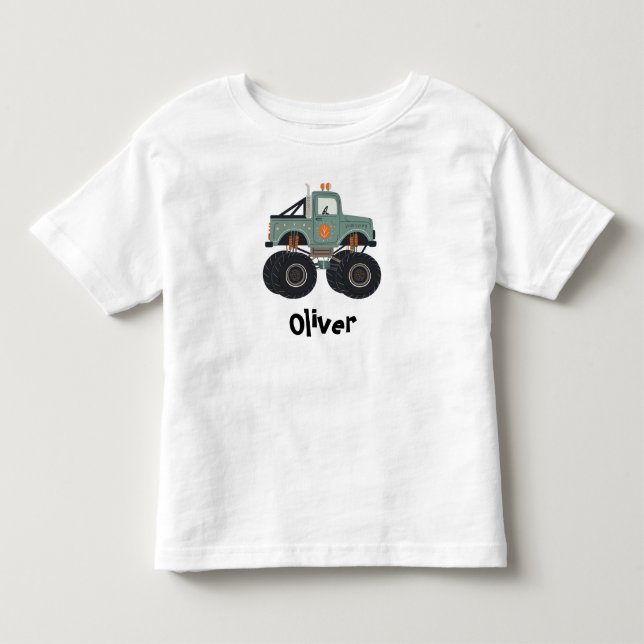 Camiseta Caminhão Monstro Boho Fofo (Frente)