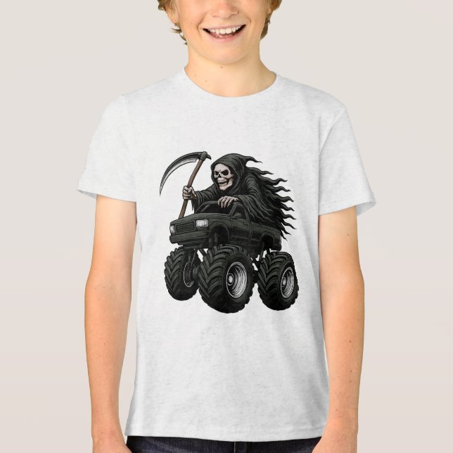 Camiseta Caminhão Monstro Ceifador (Frente)