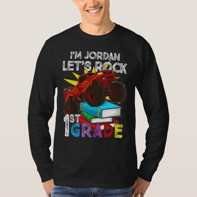 Camiseta Caminhão Monstro de 1rua Eu sou Jordan Vamos Rock  (Frente)