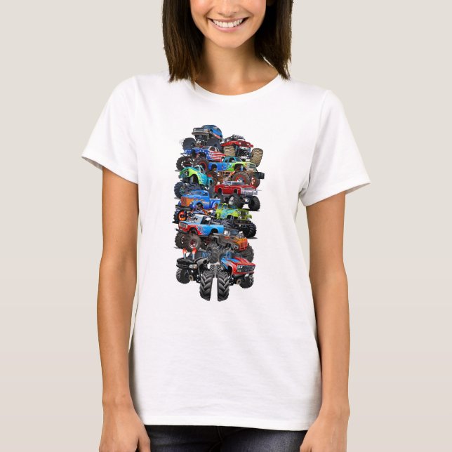Camiseta Caminhão monstro de cartum (Frente)