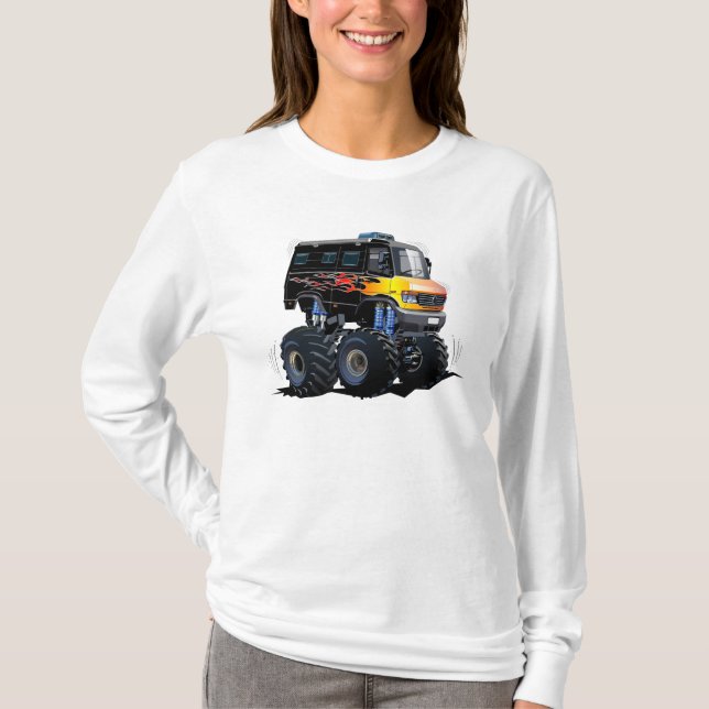 Camiseta Caminhão monstro de cartum (Frente)