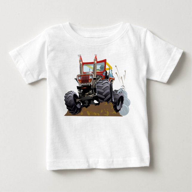 Camiseta Caminhão monstro de cartum (Frente)