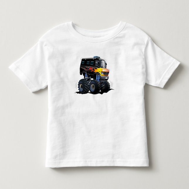 Camiseta Caminhão monstro de cartum (Frente)