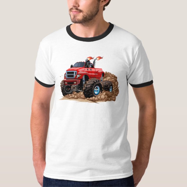 Camiseta Caminhão monstro de cartum (Frente)