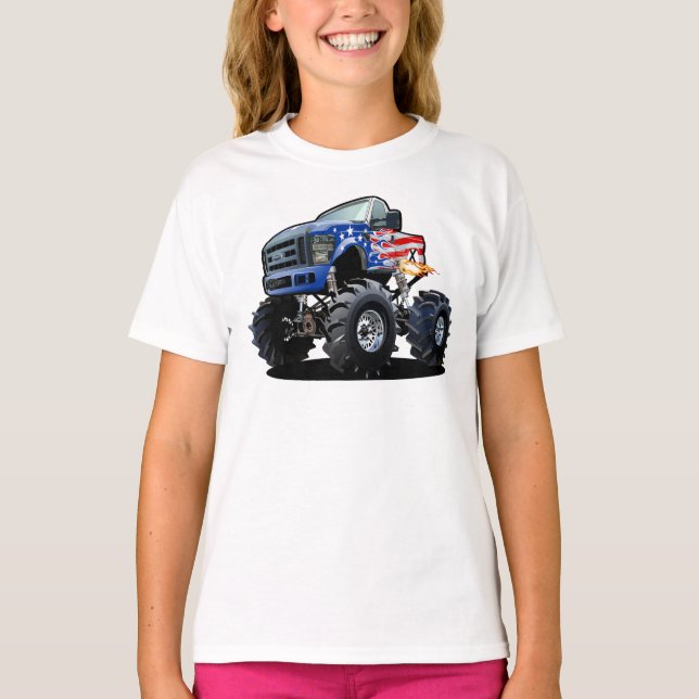 Camiseta Caminhão monstro de cartum (Frente)