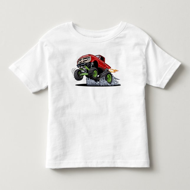 Camiseta Caminhão monstro de cartum (Frente)