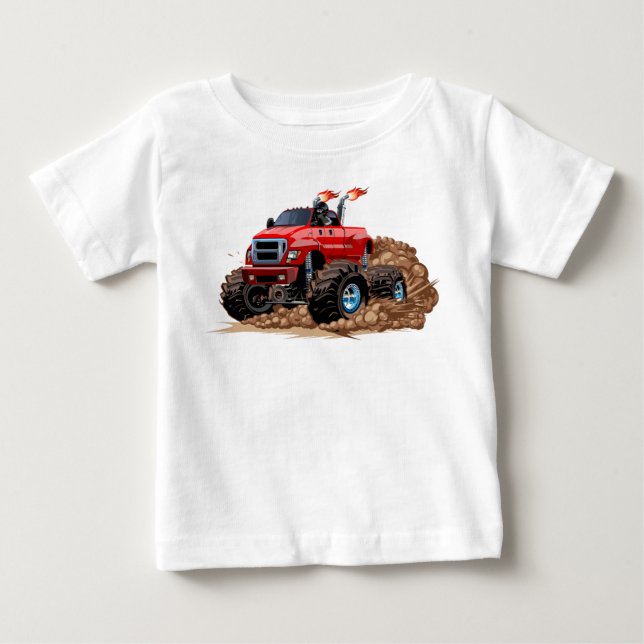 Camiseta Caminhão monstro de cartum (Frente)