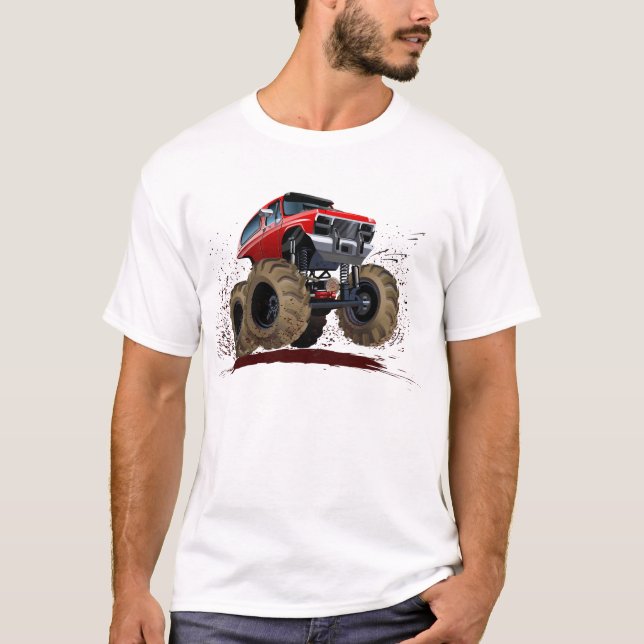 Camiseta Caminhão monstro de desenho animado (Frente)