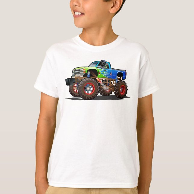 Camiseta Caminhão monstro de desenho animado (Frente)
