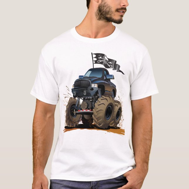 Camiseta Caminhão monstro de desenho animado (Frente)