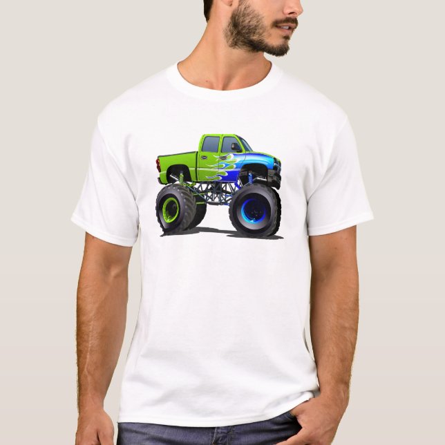 Camiseta Caminhão monstro de desenho animado (Frente)