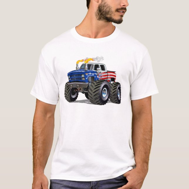 Camiseta Caminhão monstro de desenho animado (Frente)