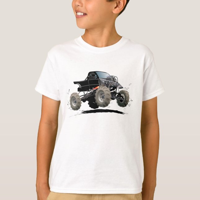 Camiseta Caminhão monstro de desenho animado (Frente)
