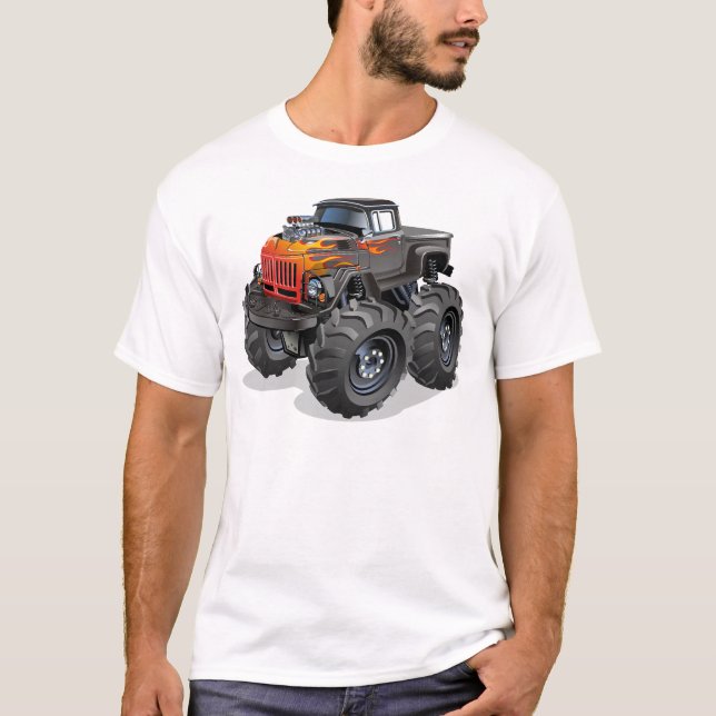 Camiseta Caminhão monstro de desenho animado (Frente)