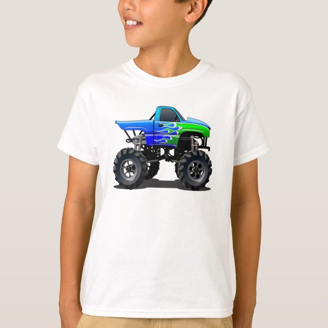 Camiseta Caminhão monstro de desenho animado (Frente)