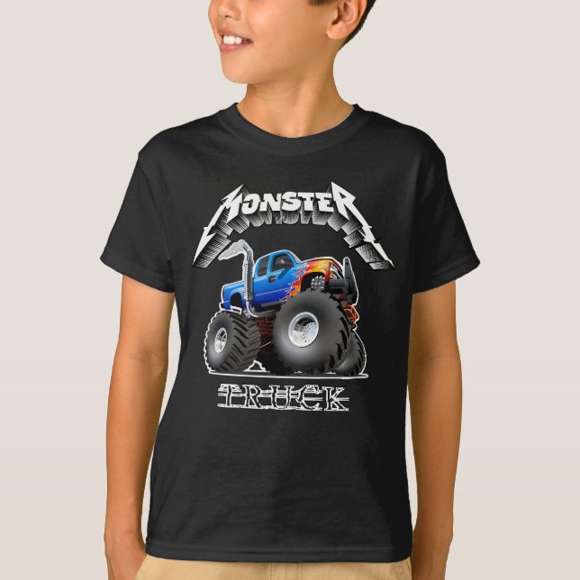 Camiseta Caminhão monstro de desenho animado (Frente)