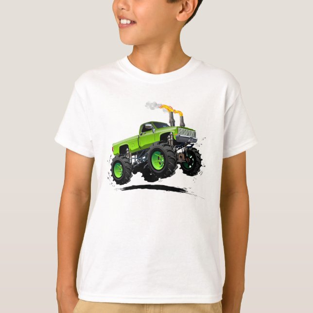 Camiseta Caminhão monstro de desenho animado (Frente)