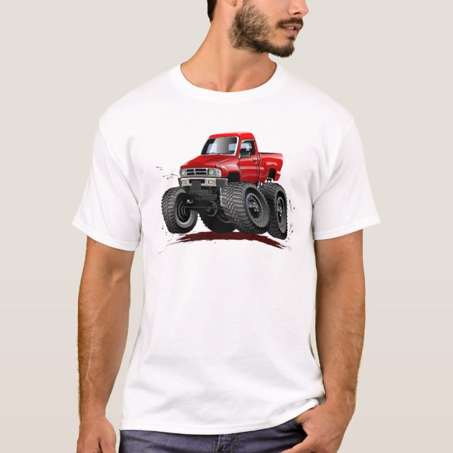 Camiseta Caminhão monstro de desenho animado (Frente)