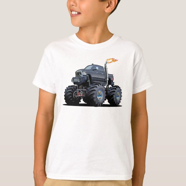 Camiseta Caminhão monstro de desenho animado (Frente)