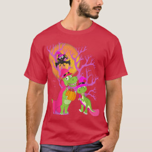 Camiseta Caminhão Monstro de Halloween Assustador Rosa Abób