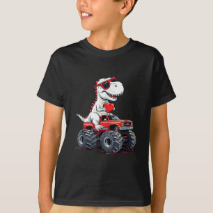Camiseta Caminhão Monstro do Dinossauro dia de os namorados