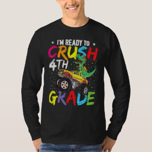 Camiseta Caminhão Monstro Do Dinossauro Pronto Para Esmagar